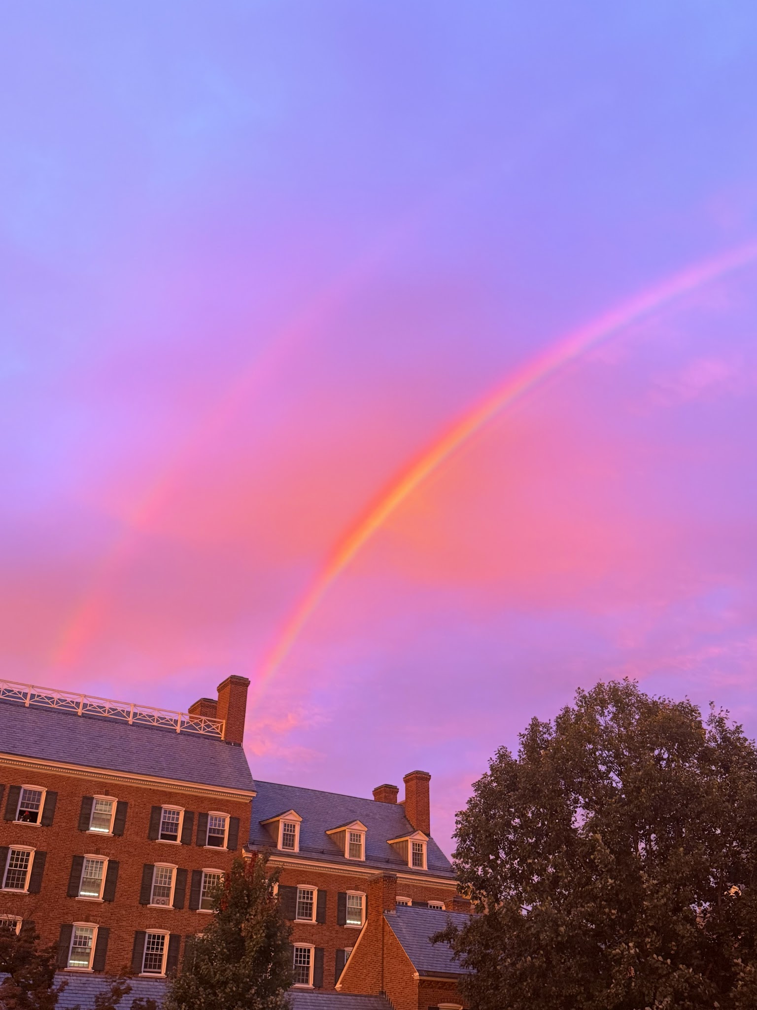 Double rainbow at Yale, CT